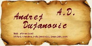 Andrej Dujanović vizit kartica